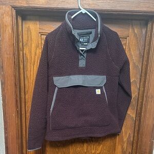 Carhartt Women’s BlackBerry Heather Pullover Fleece Medium